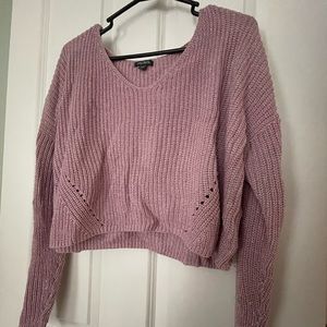 Cropped Pink Sweater